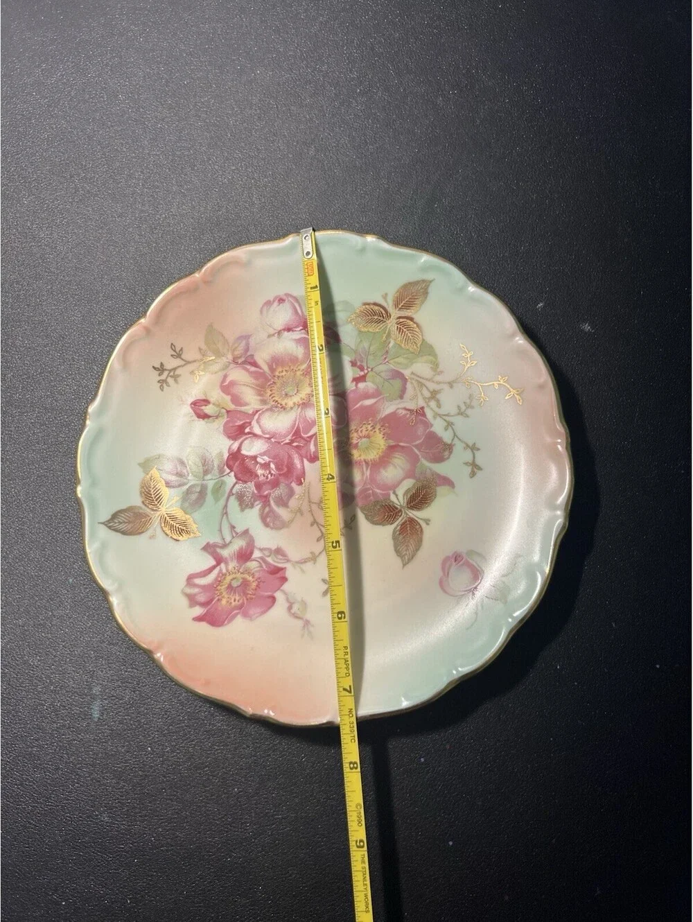 House Of Goebel Bavaria 1960s Dessert Collector Plate Wild Rose Porcelain, 7.5”